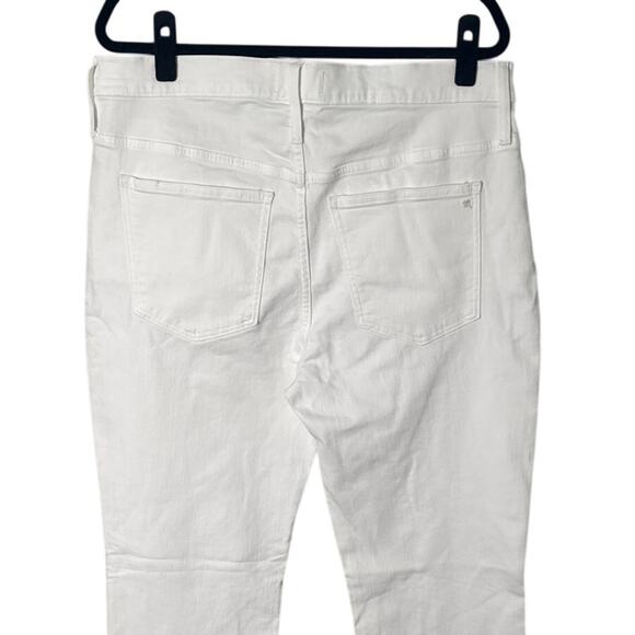 NWT Madewell Tall Kick Out Crop Jeans in Pure White Size 33T - Picture 11 of 15